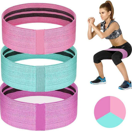 Fitness band [set of 3] Fitness bands / resistance bands set Loop band for 3 resistance levels for buttocks and legs, resistance hip bands.