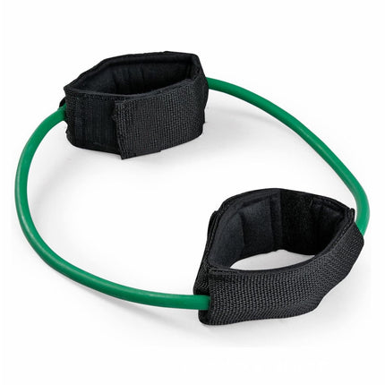 Leg Resistance Band Exercise Cord with Non-Slip Padded Ankle Cuffs - Green.