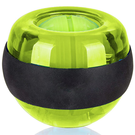 Metal Core Wrist Exerciser Wrist Strengthener Gyro Ball with LED Light - Green.