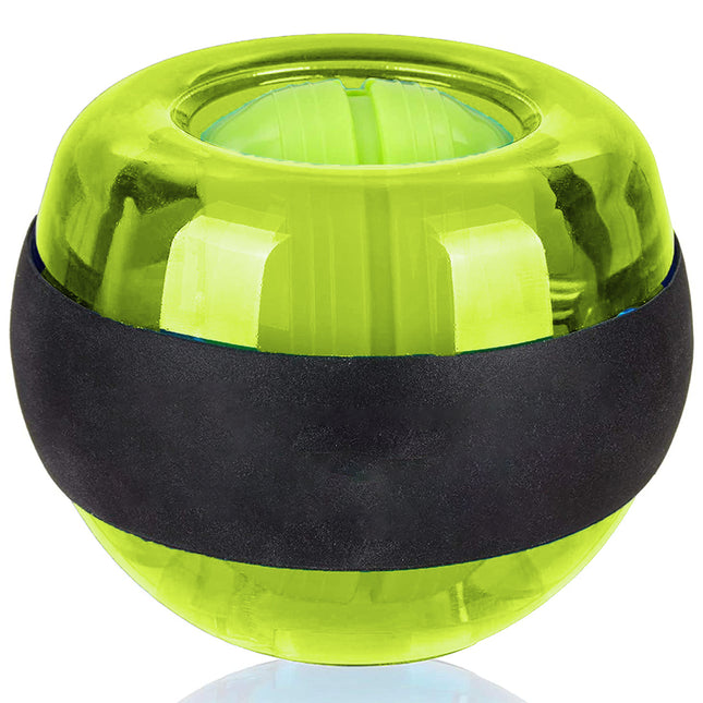 Metal Core Wrist Exerciser Wrist Strengthener Gyro Ball with LED Light - Green.