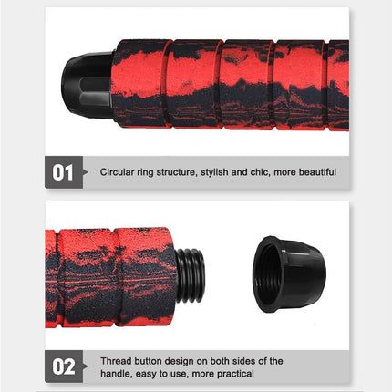 Weighted Jump Rope for Adult Fitness - Long for Cardio Exercise Workouts, Non-Slip Handles - Red.