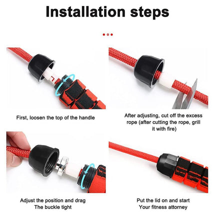 Weighted Jump Rope for Adult Fitness - Long for Cardio Exercise Workouts, Non-Slip Handles - Red.