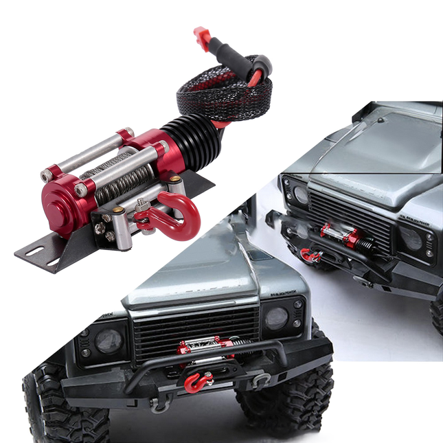 RC Car Winch Practical Durable Lightweight Creative Portable Replacement Metal 1/10 RC Car Automatic Crawler Winch Set.