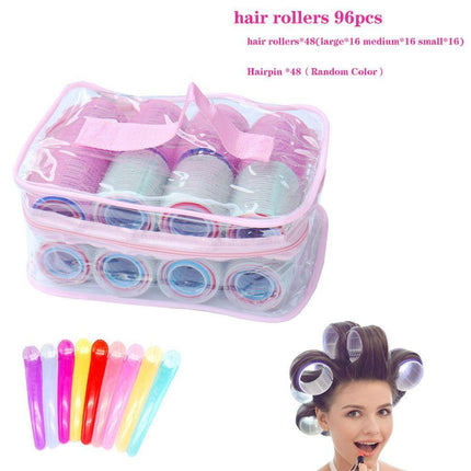 Self Grip Hair Rollers Set,with Hairdressing Curlers-96 pcs.