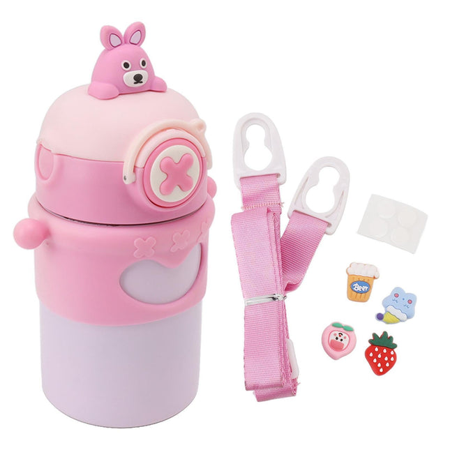 Water Bottle Portable Large Capacity Stainless Steel Vacuum Cup Outdoors 500ml Insulated Water Cup for Boy and Girl's.