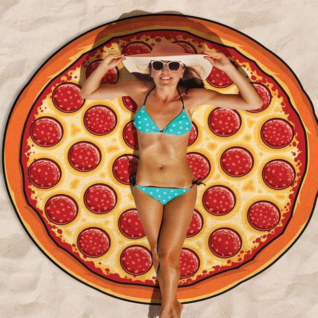 BigMouth Inc. 152cm Gigantic Pizza Beach Blanket Outdoor Pool Travel Mat Round.