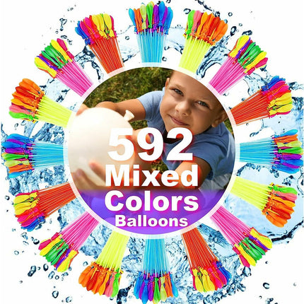 Water Balloons 592 Rapid-Filling Self-Sealing Instant Water Balloons For Outdoor Family, Teenager Summer Fun.