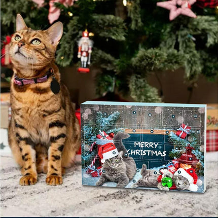 Cat Advent Calendar 2024 Christmas Countdown Calendar Xmas Gift for Kitten Toys 24Pcs.