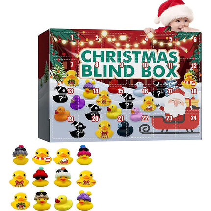Christmas 24 Days Countdown Advent Calendar 24 Rubber Ducks Boy and Girls Toy Gift.
