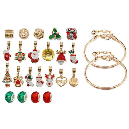 Christmas Advent Calendar with DIY Charm Bracelets.