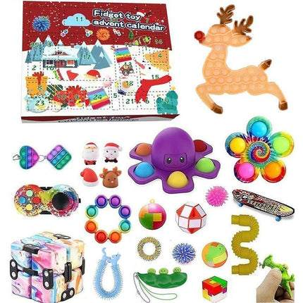 Christmas Countdown Calendar 24 Days Surprise Toy Set Venting Squeeze and Stress Relief Toy.