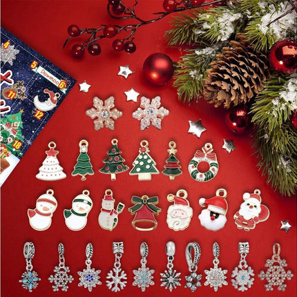 Christmas DIY Bracelet Jewelry Making Kit 24 Days Advent Calendar.