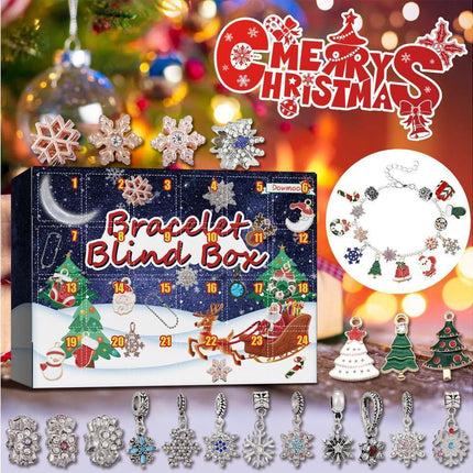 Christmas DIY Bracelet Jewelry Making Kit 24 Days Advent Calendar.