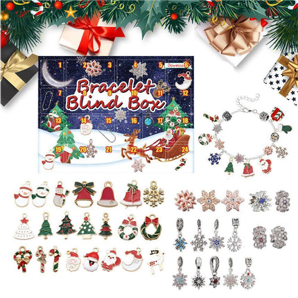 Christmas DIY Bracelet Jewelry Making Kit 24 Days Advent Calendar.