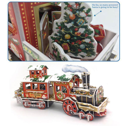 3D Christmas Train Jigsaw Puzzles Jigsaw Express for Christmas Birthday and Valentine Gift.