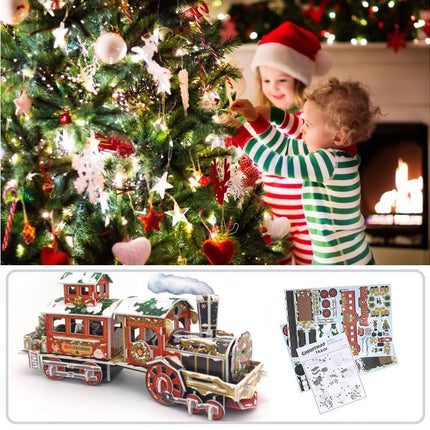 3D Christmas Train Jigsaw Puzzles Jigsaw Express for Christmas Birthday and Valentine Gift.