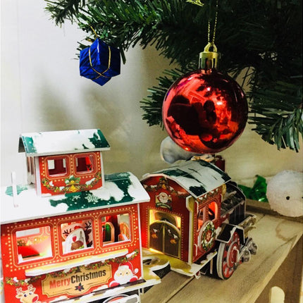 3D Christmas Train Jigsaw Puzzles Jigsaw Express for Christmas Birthday and Valentine Gift.