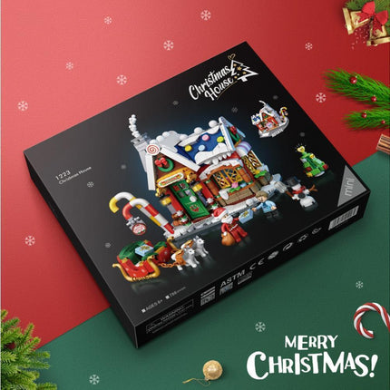 Christmas House Tree Santa Claus Snowman Mini Building Block Educational Toys Christmas Gift for Boy and Girls.