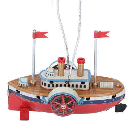 Xmas Hanging Ship Tree Ornament Iron Vintage Retro Cruise Ship Model Toy for Boy and Girls Christmas Holiday Gift.