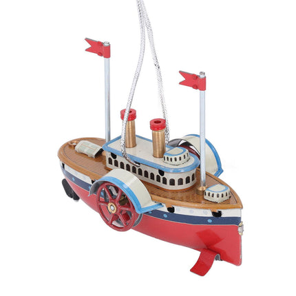 Xmas Hanging Ship Tree Ornament Iron Vintage Retro Cruise Ship Model Toy for Boy and Girls Christmas Holiday Gift.