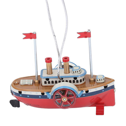 Xmas Hanging Ship Tree Ornament Iron Vintage Retro Cruise Ship Model Toy for Boy and Girls Christmas Holiday Gift.