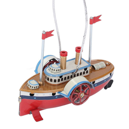 Xmas Hanging Ship Tree Ornament Iron Vintage Retro Cruise Ship Model Toy for Boy and Girls Christmas Holiday Gift.