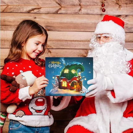 24Pcs Xmas Advent Calendar Christmas Countdown Calendar DIY Charm Bracelet Making Kit Gift.