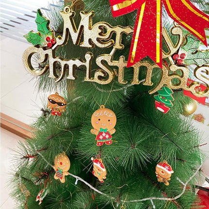 12Pcs Gingerbread Man Christmas Tree Hanging Pendants Cute Christmas Party Ornaments.