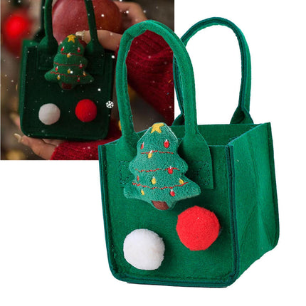 Christmas Felt Candy Bag Christmas Treat Bag Gift Bag for Boy and Girl Holiday Parties Teachers Decorations Christmas Tree.