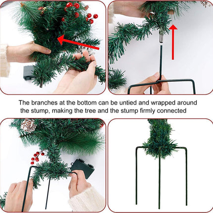 Solar Christmas Tree Garden Stake Lights Outdoor Christmas Tree Lighted Yard Decorations.