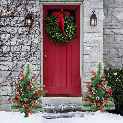 Solar Christmas Tree Garden Stake Lights Outdoor Christmas Tree Lighted Yard Decorations.