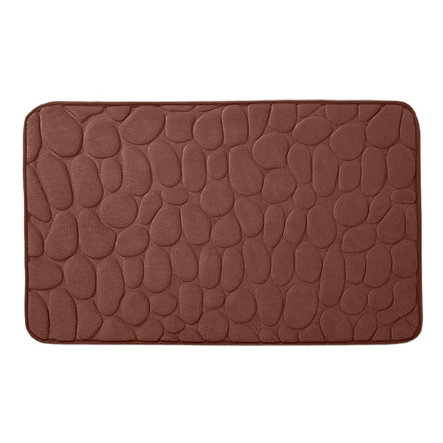 Floor Rugs Easy Clean Water Absorbent Solid Color Anti-slip Entrance Door Bath Mat for Home-Coffee 50*80cm.