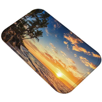 Fresh Beach Sky Kitchen Hallway Door Mat Entrance Rug Non-slip Bathroom Carpet.