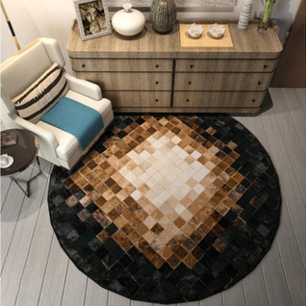 Round Shape Waterproof Non-slip Living Room Bedroom Floor Rug Carpet Blanket.