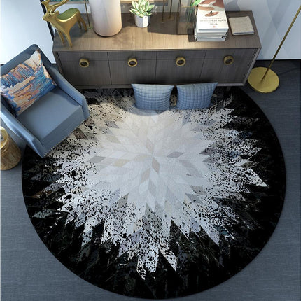 Round Shape Waterproof Non-slip Living Room Bedroom Floor Rug Carpet Blanket.