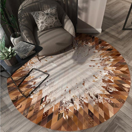 Round Shape Waterproof Non-slip Living Room Bedroom Floor Rug Carpet Blanket.