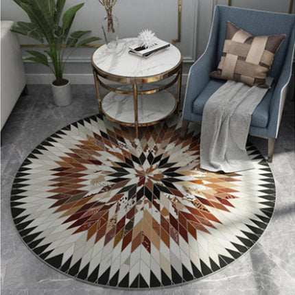 Round Shape Waterproof Non-slip Living Room Bedroom Floor Rug Carpet Blanket.