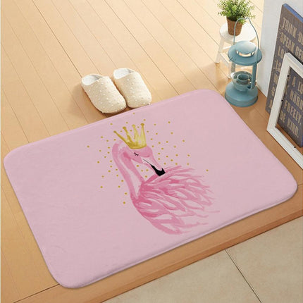 Stylish Flamingo Rug Kitchen Bathroom Anti-slip Doormat Carpet Floor Mat Home Decor.