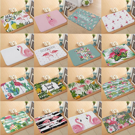 Stylish Flamingo Rug Kitchen Bathroom Anti-slip Doormat Carpet Floor Mat Home Decor.