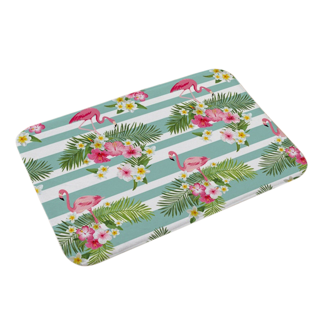 Stylish Flamingo Rug Kitchen Bathroom Anti-slip Doormat Carpet Floor Mat Home Decor.