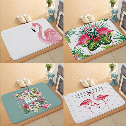 Stylish Flamingo Rug Kitchen Bathroom Anti-slip Doormat Carpet Floor Mat Home Decor.