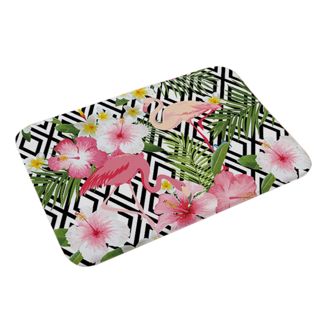 Stylish Flamingo Rug Kitchen Bathroom Anti-slip Doormat Carpet Floor Mat Home Decor.