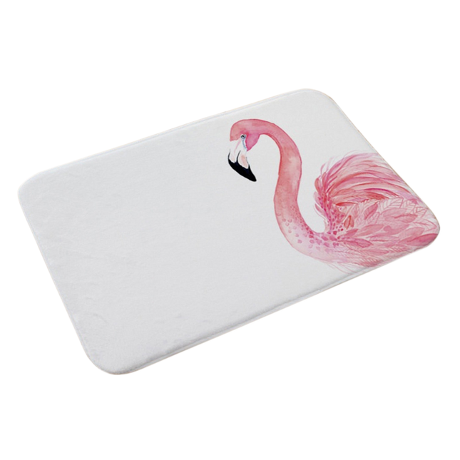 Stylish Flamingo Rug Kitchen Bathroom Anti-slip Doormat Carpet Floor Mat Home Decor.