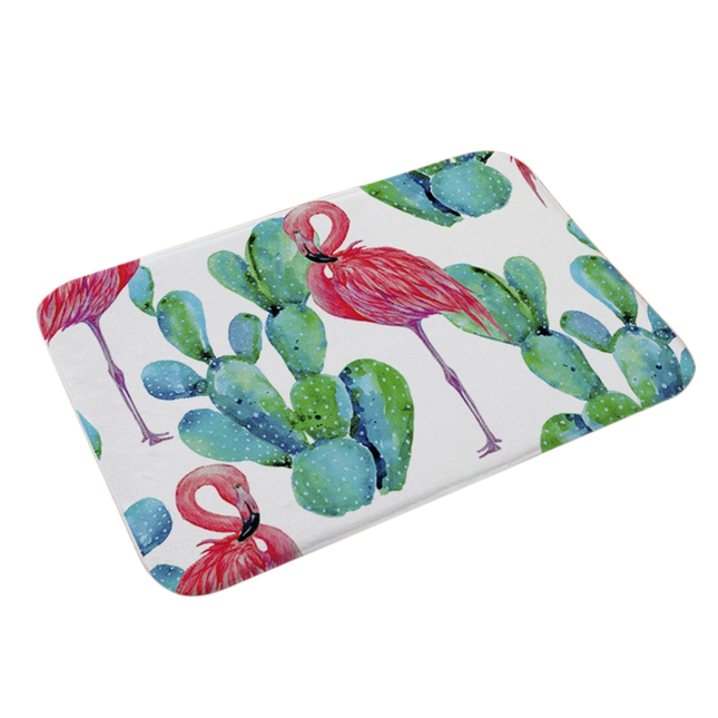 Stylish Flamingo Rug Kitchen Bathroom Anti-slip Doormat Carpet Floor Mat Home Decor.
