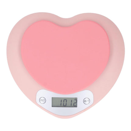 1g Accuracy Digital Kitchen Scale 5kg Household Small Heart Shape Rechargeable Food Scale for Cooking Baking.