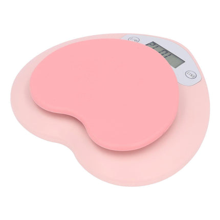1g Accuracy Digital Kitchen Scale 5kg Household Small Heart Shape Rechargeable Food Scale for Cooking Baking.