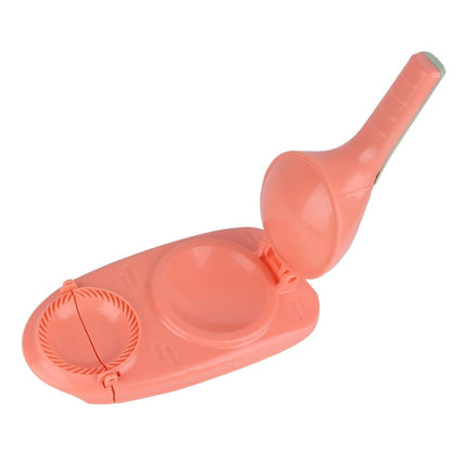 2 In 1 Dumpling Maker Dumpling Press secure Plastic Dumpling Making Tool Efficient Manual Dumpling Maker Mould Skin Pink.