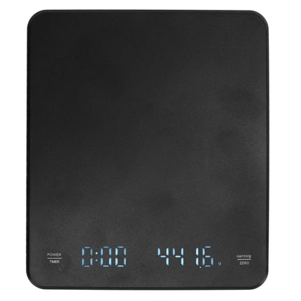 3kg/0.1g Digital Coffee Scale with Timer LED Invisible Screen Coffee Electronic Scale USB Charging Matte Black.