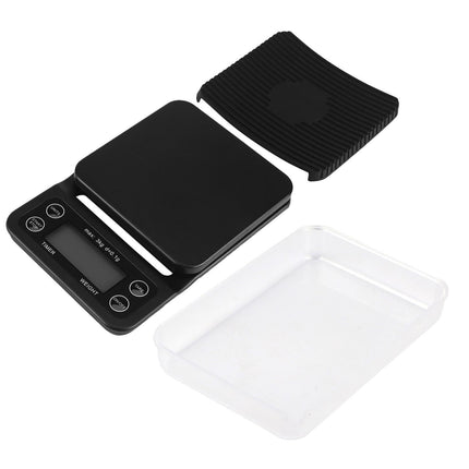 3KG/0.1g Digital Kitchen Food Scale Drip Coffee Weighing with Timer (Bluish Violet Backlight).