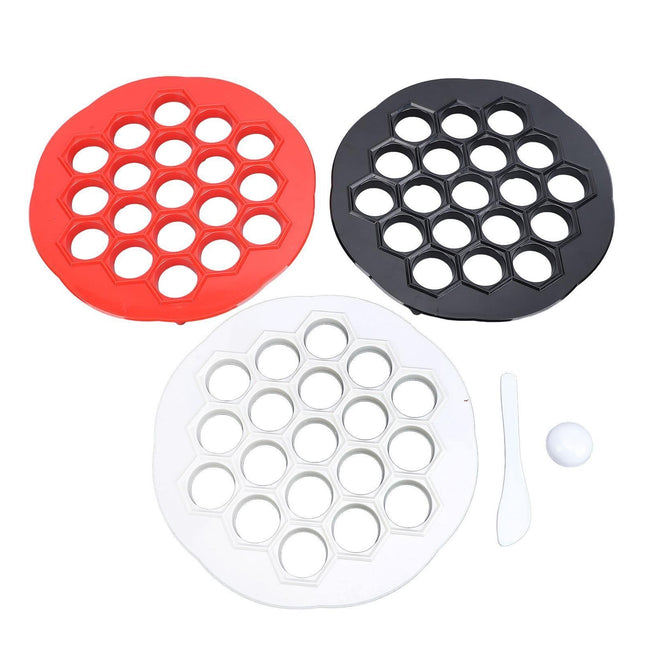 3pcs Russian Dumpling Maker Multifunctional 19 Holes Food Grade Easy Cleaning Ravioli Maker Mould for Kitchen Supplies.